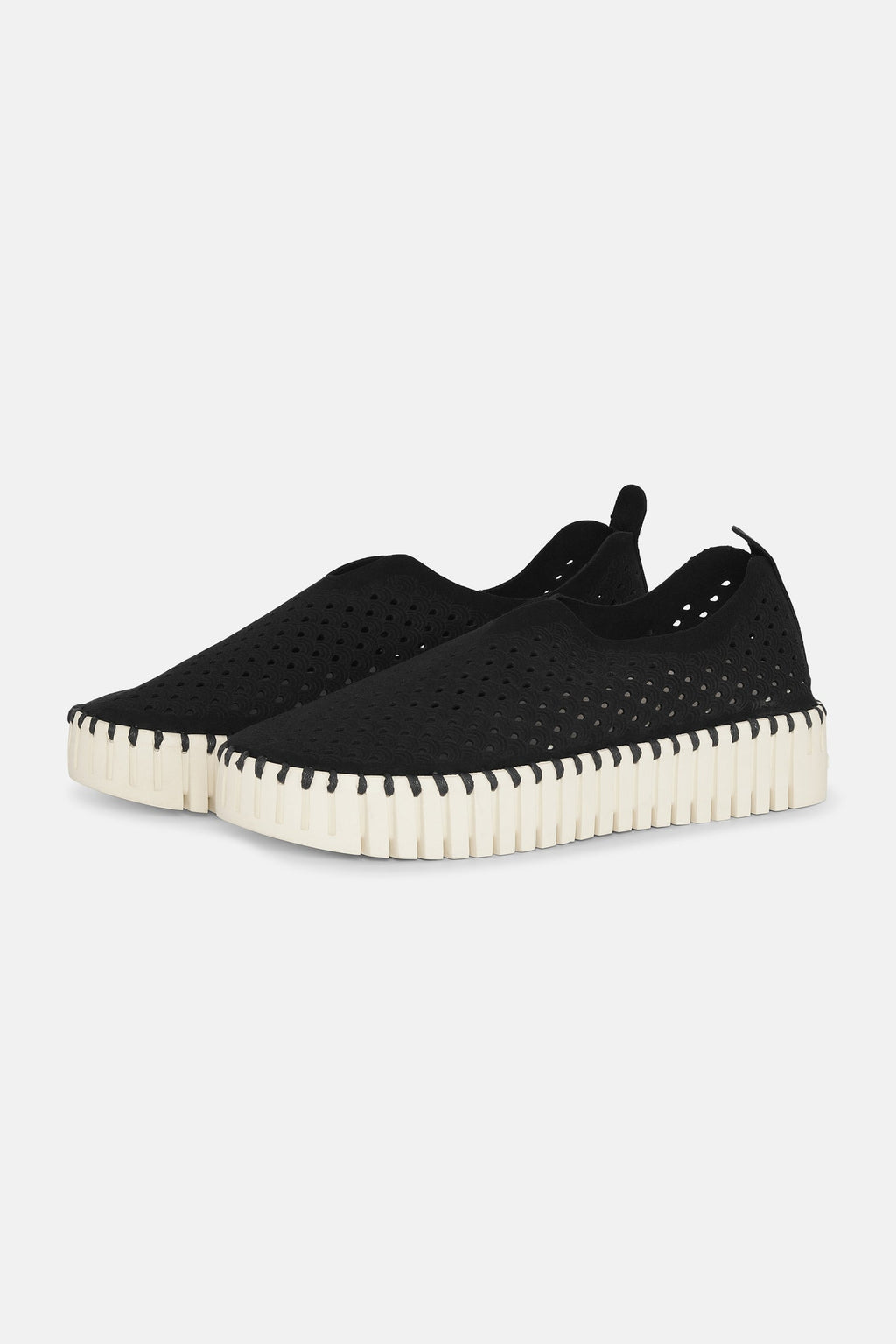 Black Tulip Platform Flats