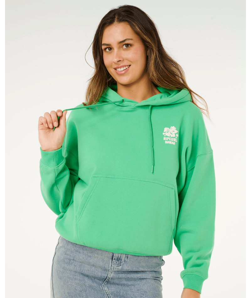Surf Puff Heritage Green Hawaii Hoodie