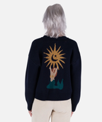 Siren Navy Jacquard Cardigan