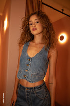 Chloe Recycled Dallas Denim Vest
