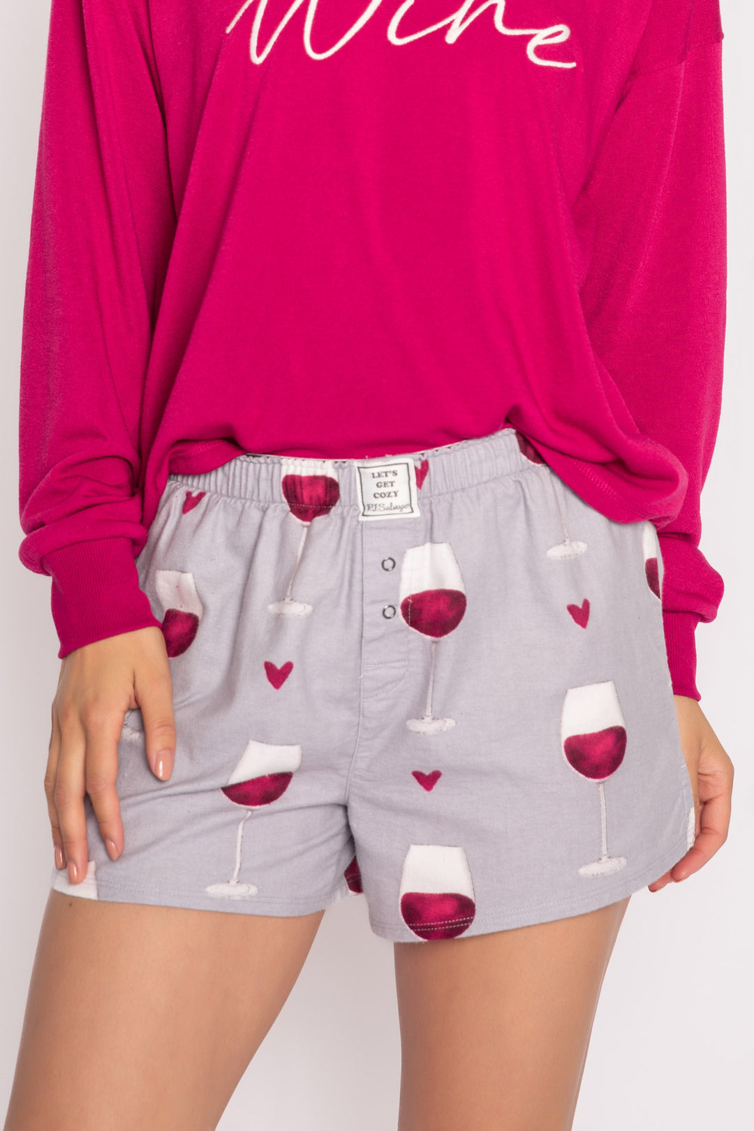 Red Wine Flannel Short