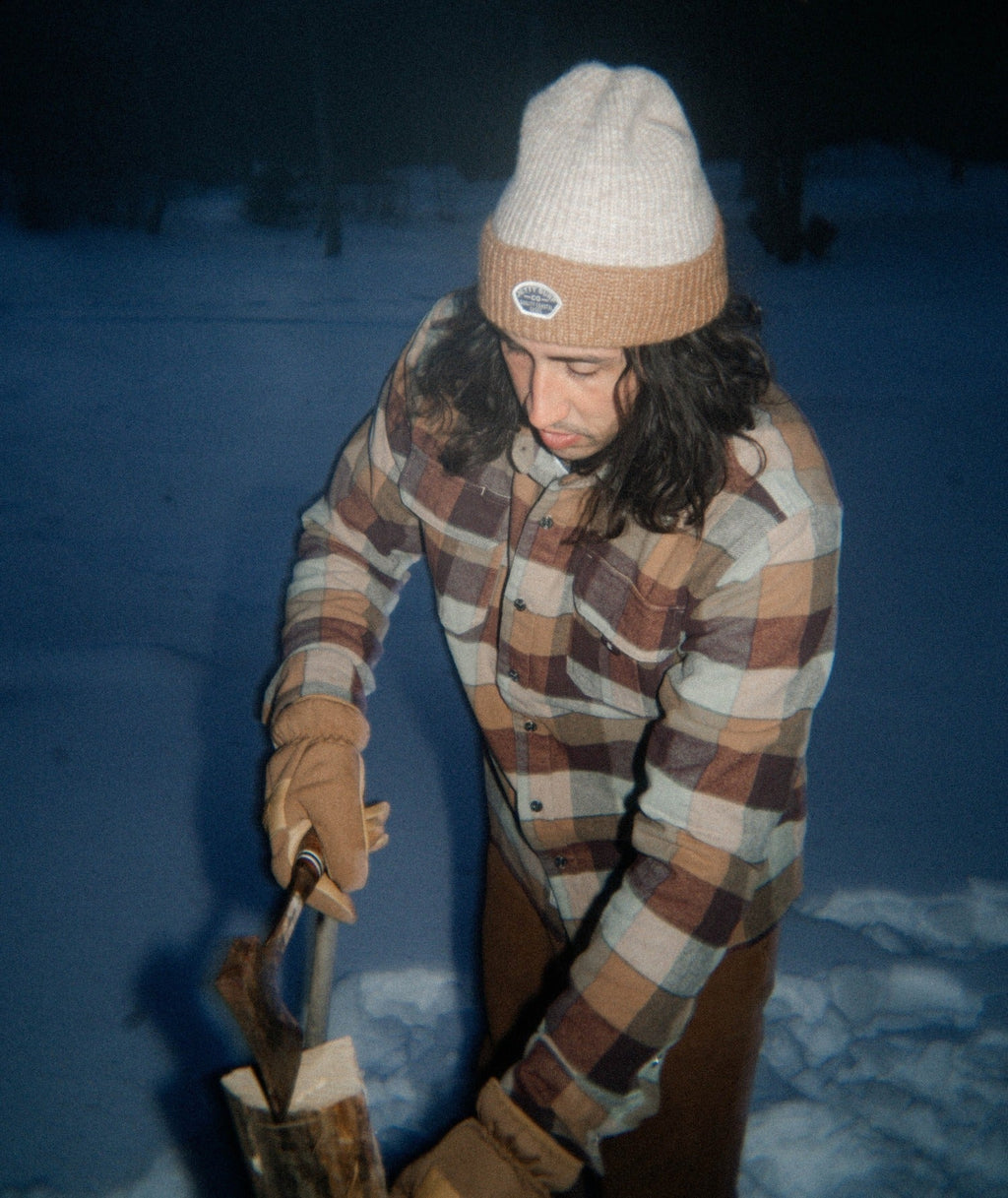Rust Flannel Sherpa Jacket