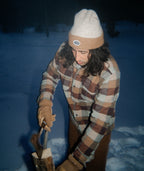 Rust Flannel Sherpa Jacket