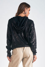 Metallic Knit Hoodie