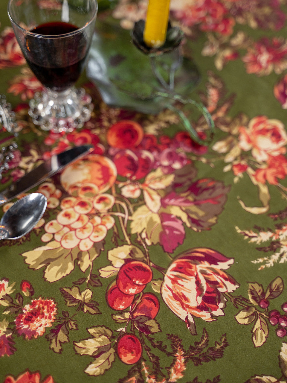 Bountiful Harvest Olive Tablecloth