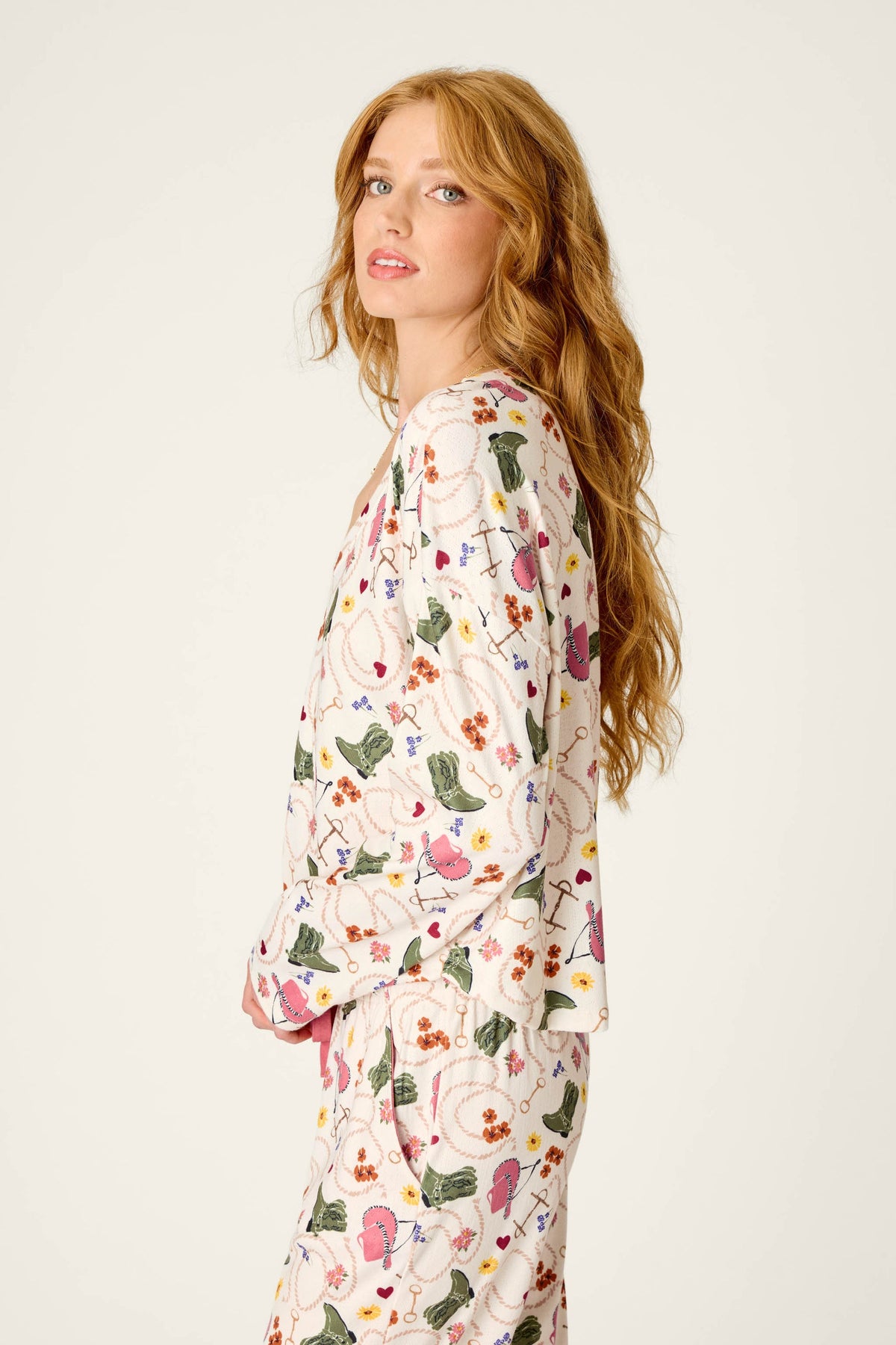 Saddle Up PJ Long-Sleeve Top
