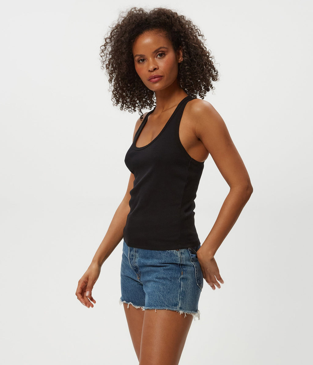 Cher Rib Scoop Neck Tank