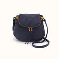 Fern Ink Navy Zip-Flap Crossbody Bag