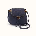 Fern Ink Navy Zip-Flap Crossbody Bag