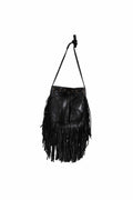 Leather Fringe Bucket Bag