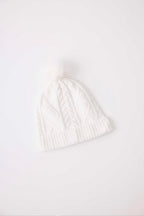 Ivory Cable Crew Beanie