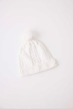 Ivory Cable Crew Beanie