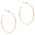 1.75" Smooth 2mm Gold Post Hoop