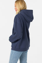 Patches Oversized Navy Hoodie