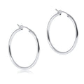 1.25" Smooth Silver Hoop