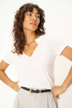 Plata Notched White Tee