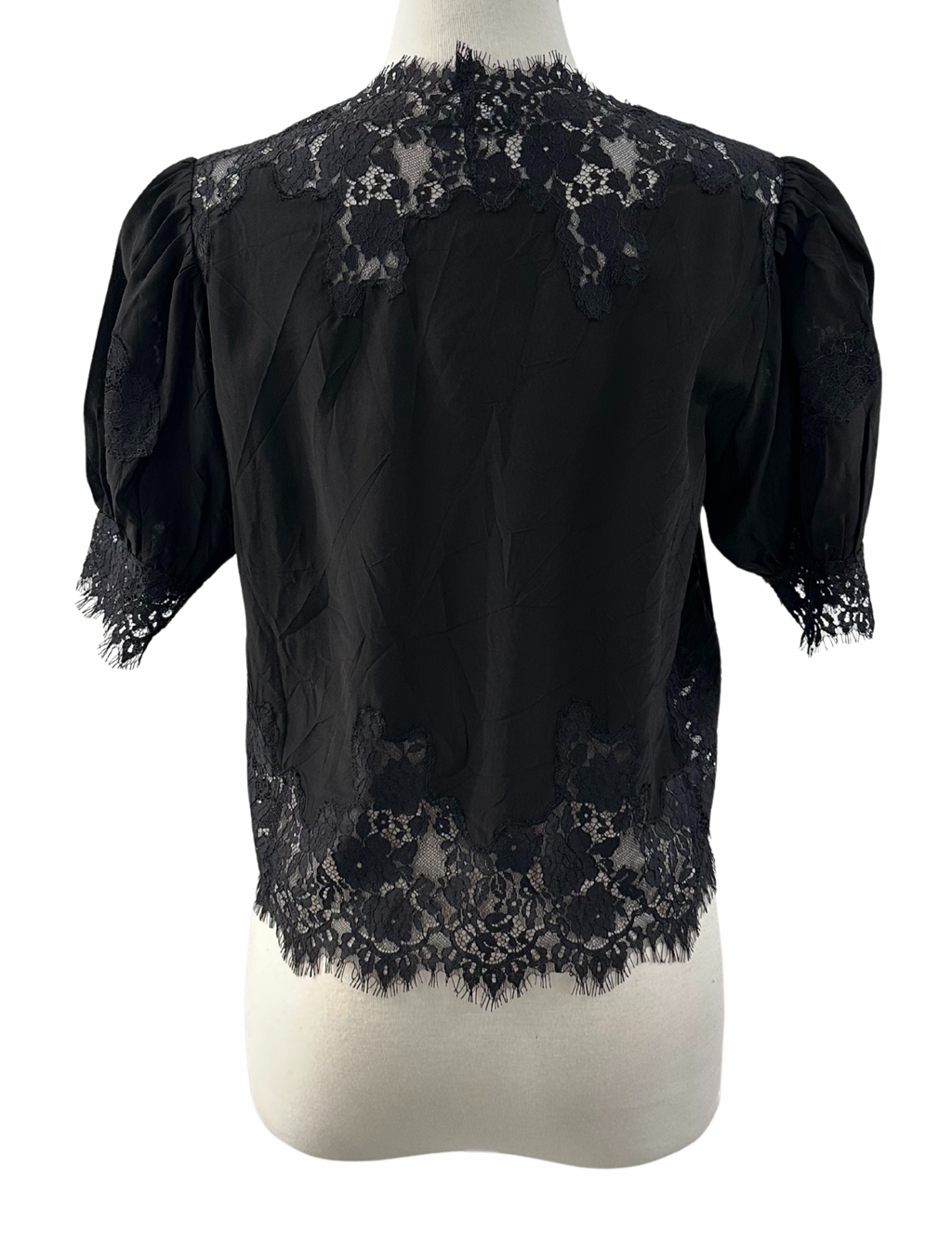 Eura Black Lace Top
