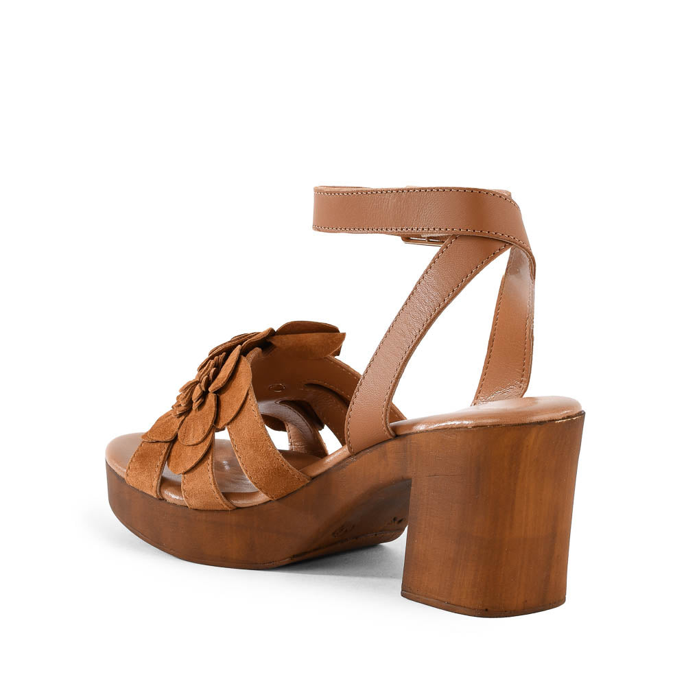 Chasing Sunsets Suede Floral Heel