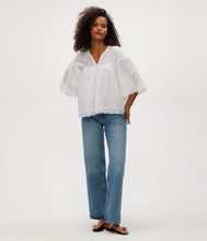 Gloria Eyelet Flutter Top