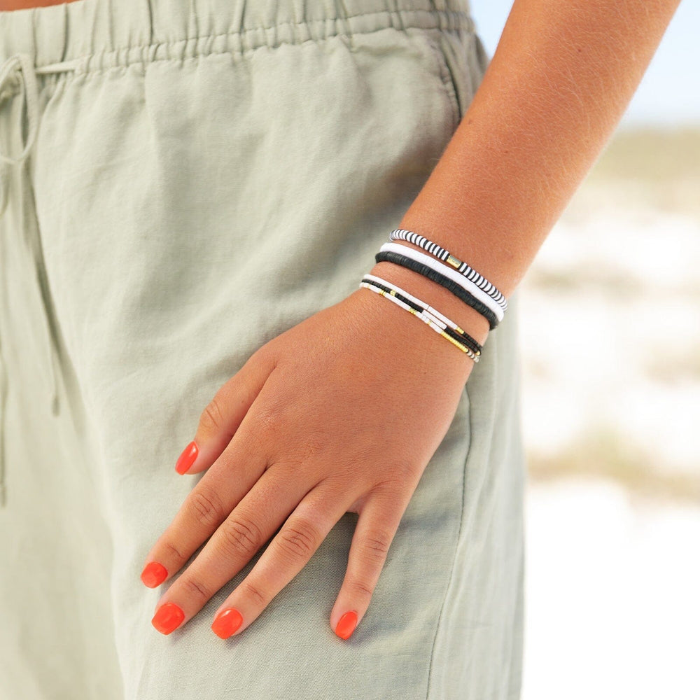Monochrome Stretch Bracelet Set Of 3