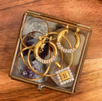 Goldie Square Initial Necklace
