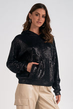 Metallic Knit Hoodie