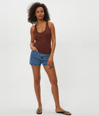 Cher Rib Scoop Neck Tank