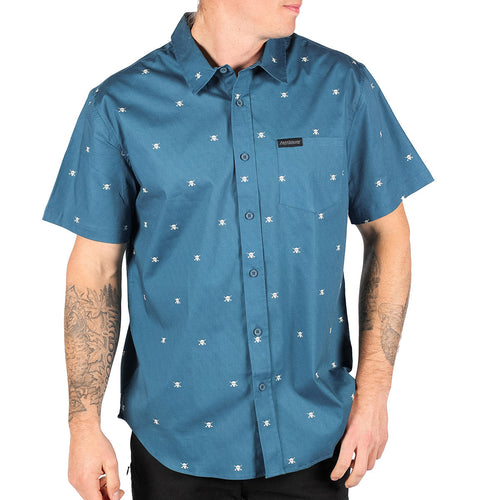 Jasper Vintage Blue Button-Up Shirt
