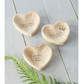 Sentiment Wood Heart Trinket Dish