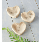 Sentiment Wood Heart Trinket Dish