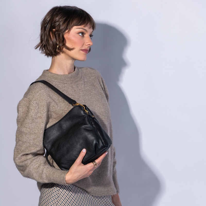 Starr Black Convertible Shoulder Bag