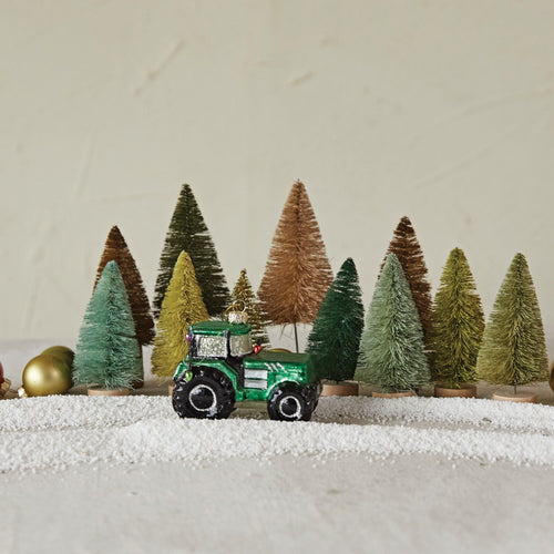 Glass Tractor Ornament