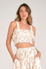 Feathers Smock Crop Top