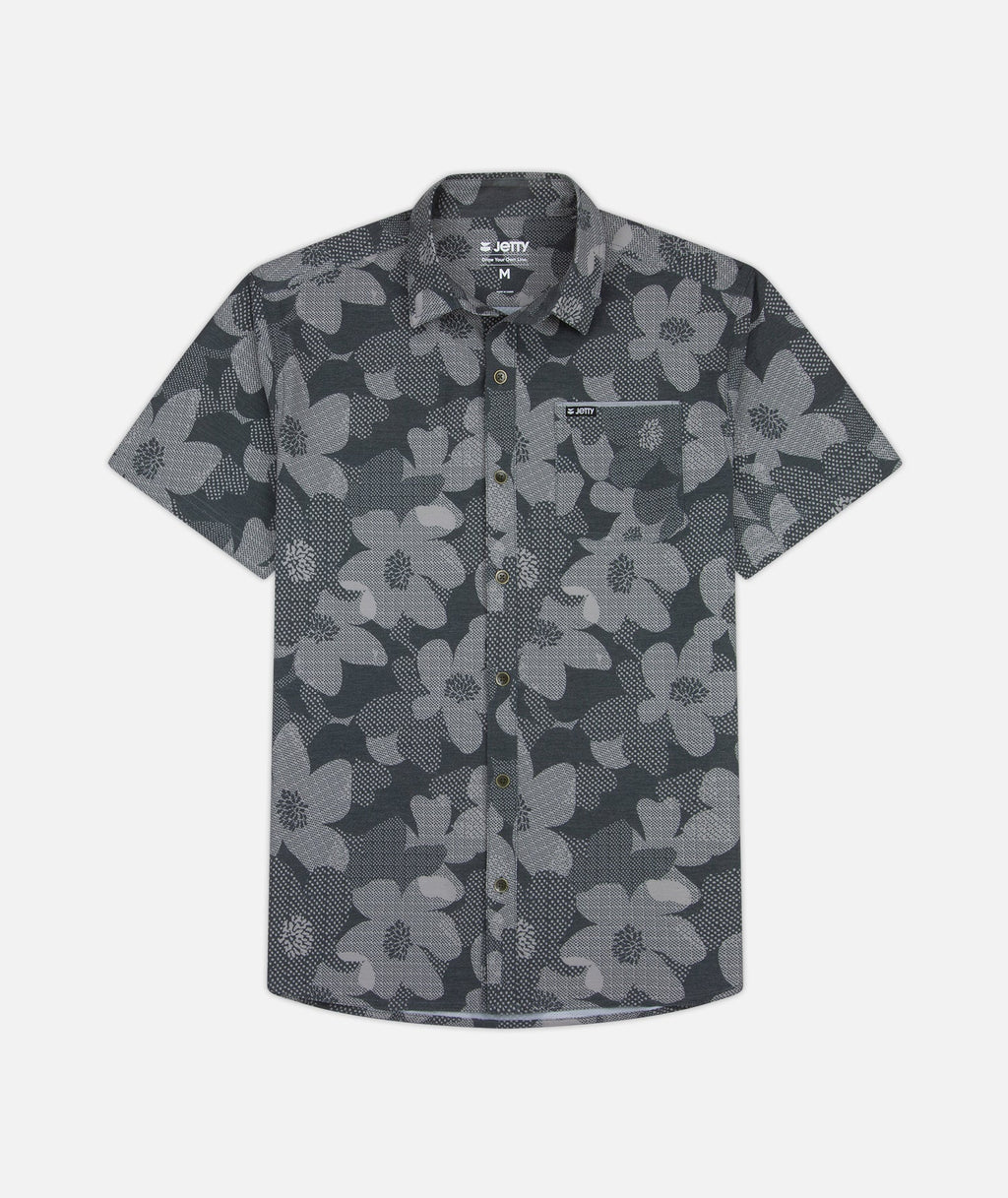 Garwood Charcoal Floral Button-Up