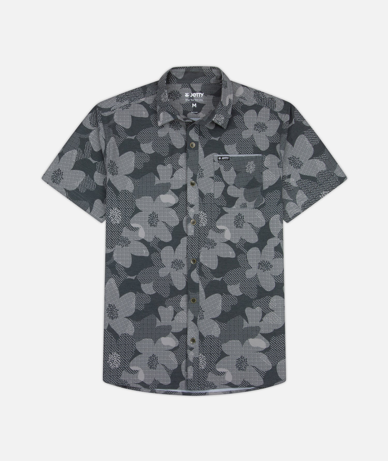 Garwood Charcoal Floral Button-Up