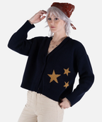 Siren Navy Jacquard Cardigan