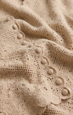 Cressa Natural Crochet Crop Cardigan