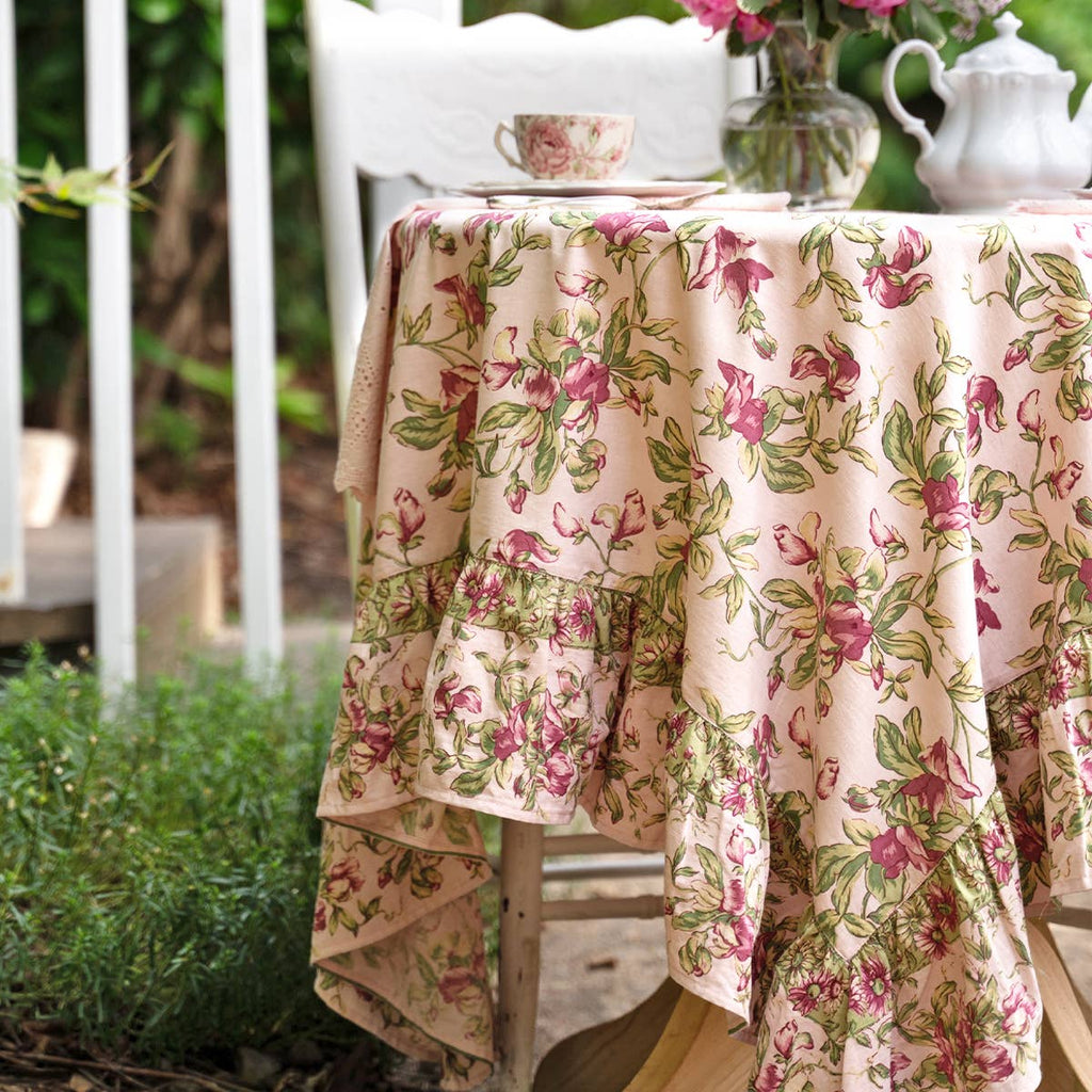Sweet Pea Ruffle Breakfast 60" Tablecloth