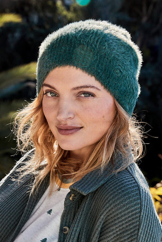 Campfire Cozy Feather Knit Beanie