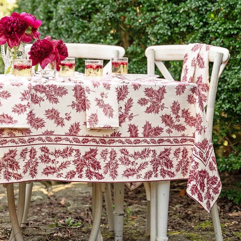Holly Toile Red 60" x 90" Tablecloth