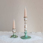Green & Gold Taper Candle Holder