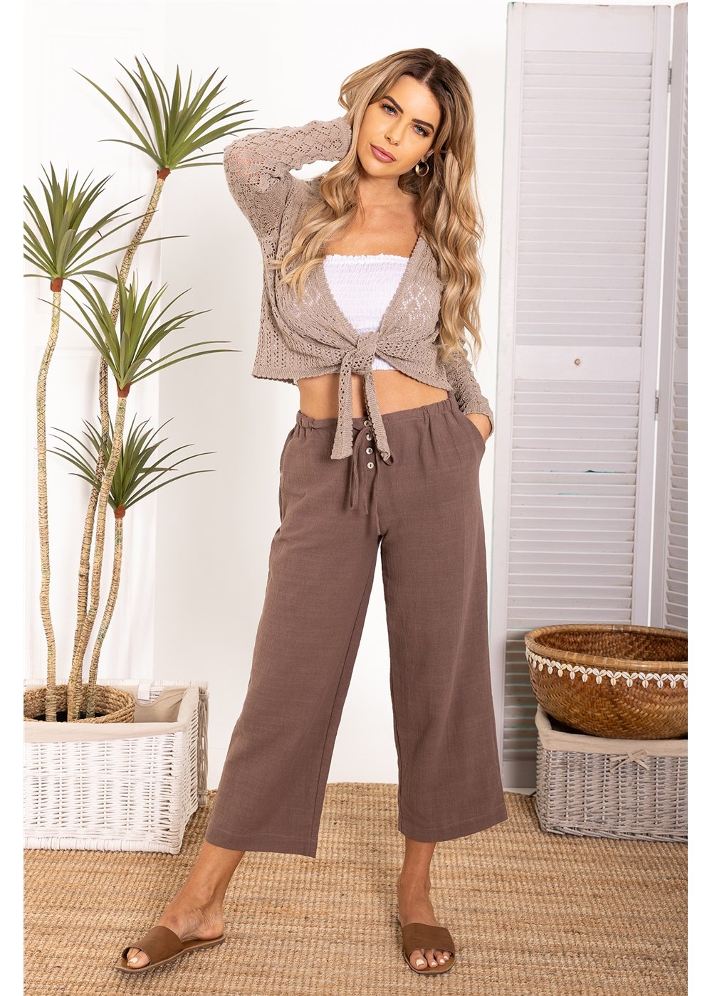 Shanee Knit Tie Top