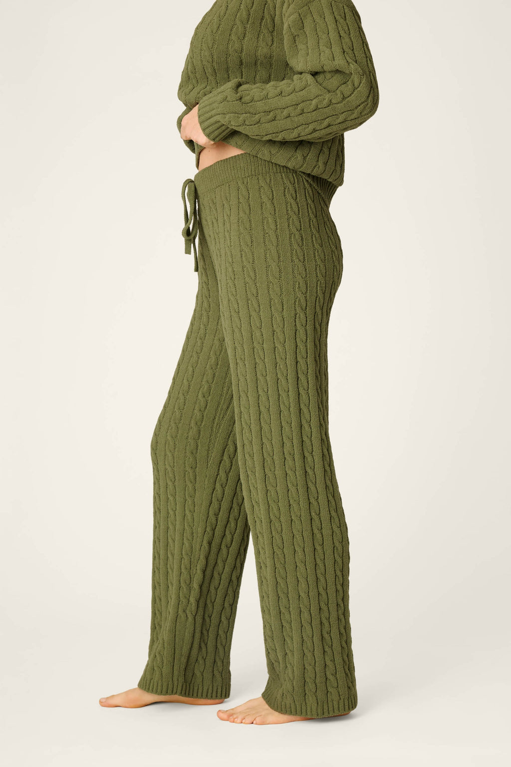 Cozy Cable Chenille Olivine Pants