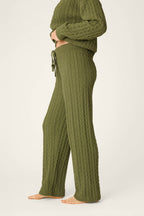 Cozy Cable Chenille Olivine Pants