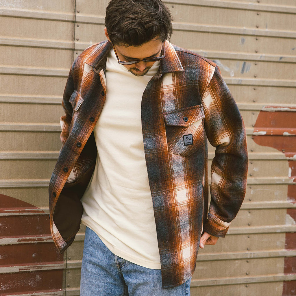 Rust Color Flannel Folsom Heavyweight Rust Flannel – 3 Seas