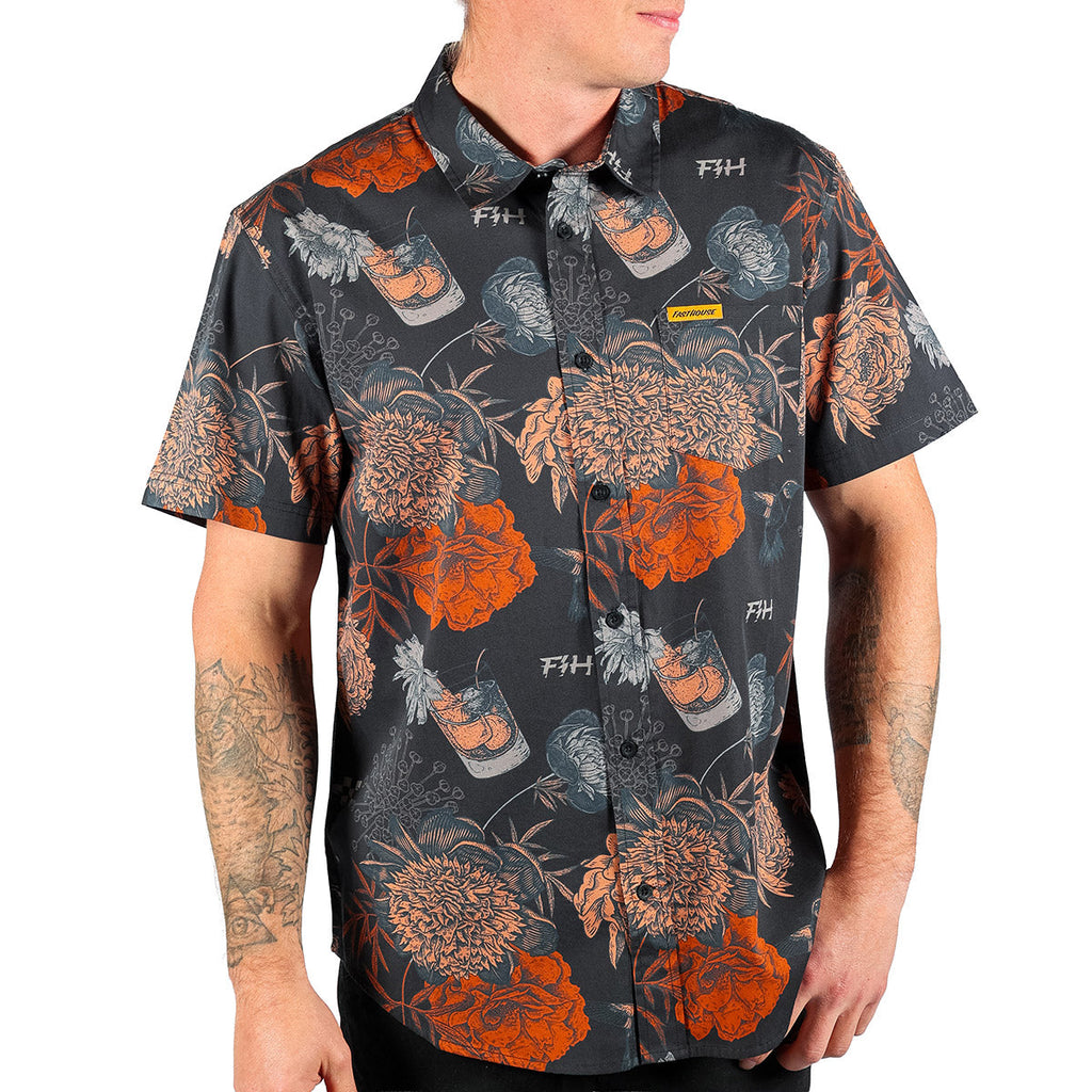 Scene Vintage Black Button-Up Shirt