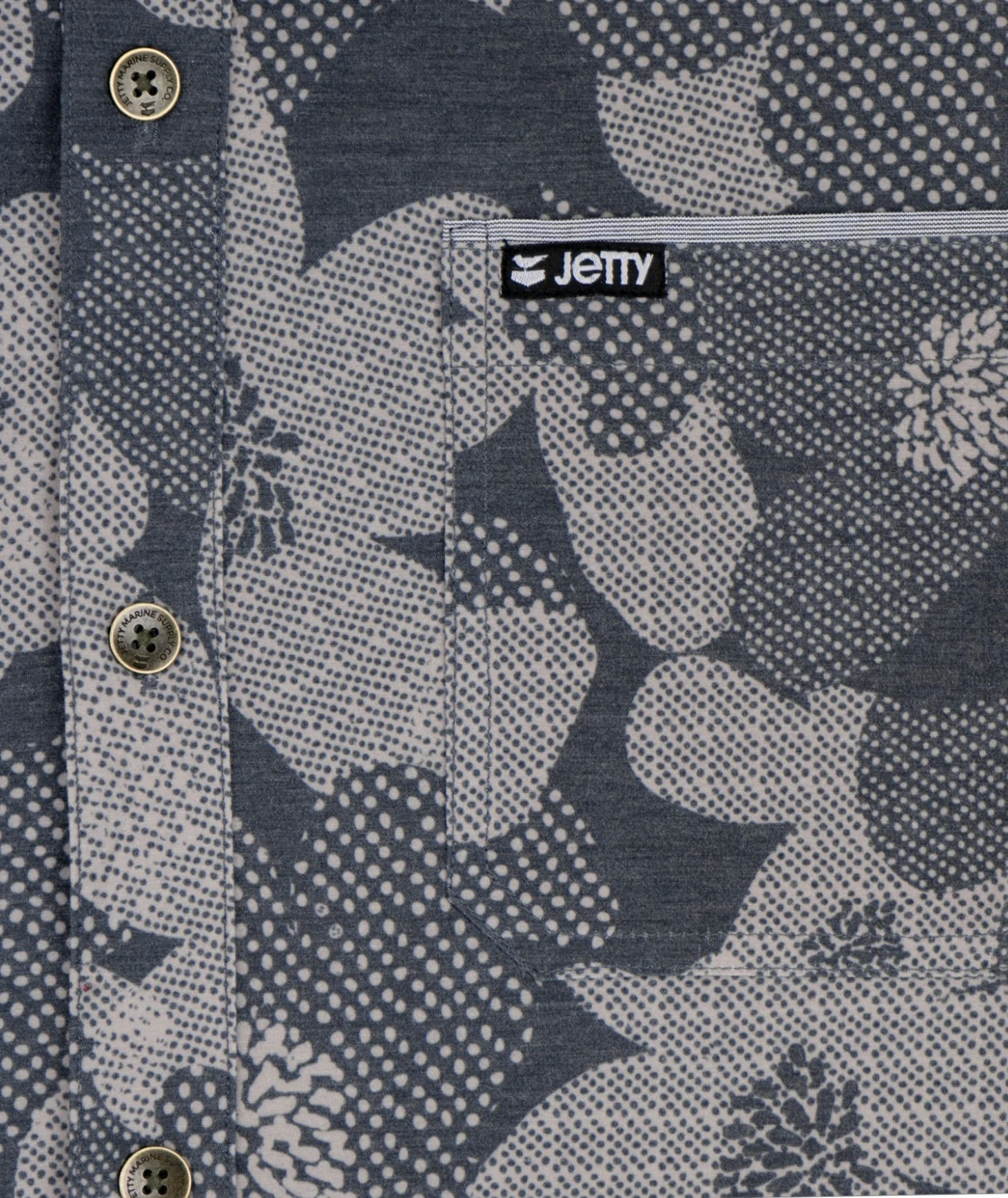 Garwood Charcoal Floral Button-Up