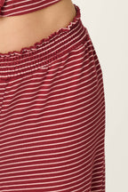 Pretty Stripes Pointelle Wine PJ Pant
