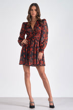 Red Floral Mini Dress