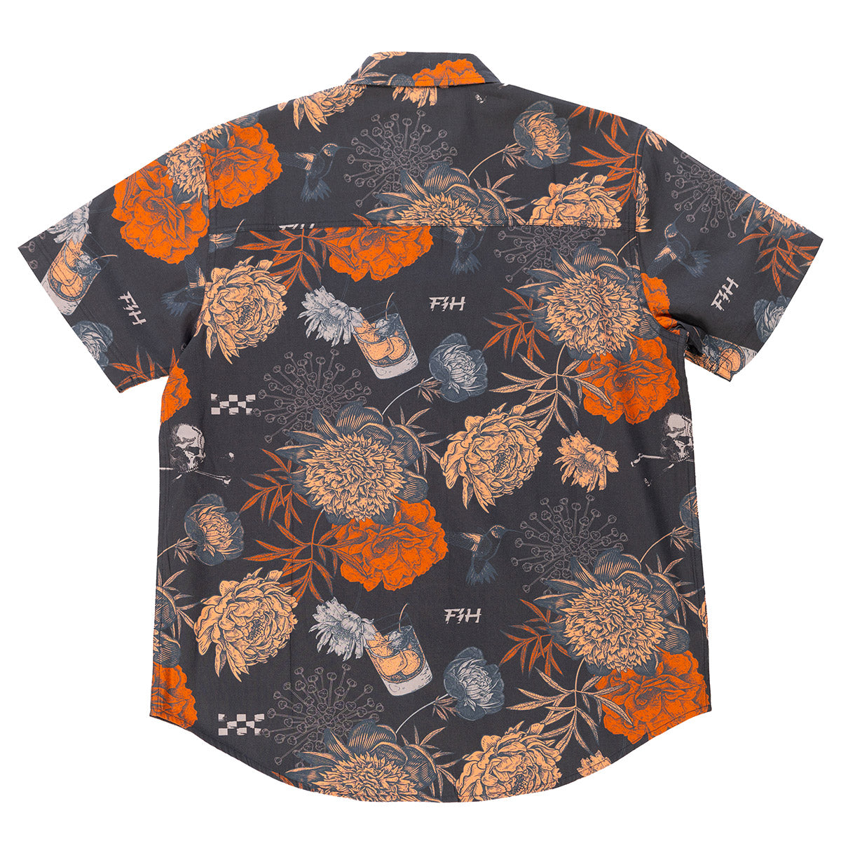Scene Vintage Black Button-Up Shirt